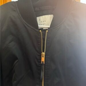 a new day Black Bomber Jacket with Gold Zipper Pull